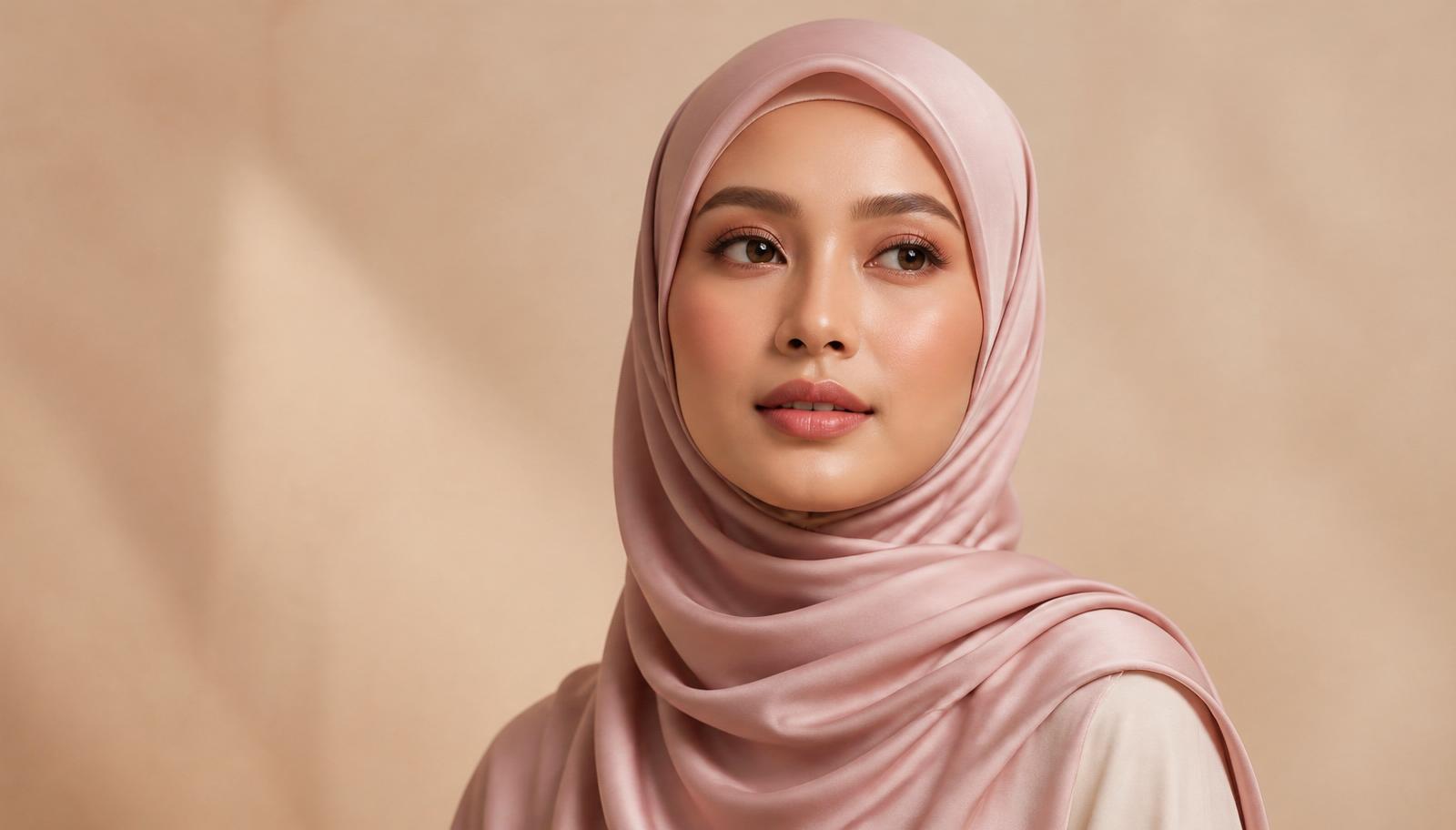 Frau mit halal Make-up